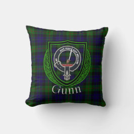 Gunn Scottish Clan Tartan & Crest クッション