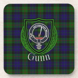 Gunn Scottish Clan Tartan & Crest コースター
