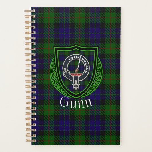 Gunn Scottish Clan Tartan & Crest プランナー手帳 (正面)