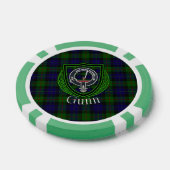 Gunn Scottish Clan Tartan & Crest ポーカーチップ (シングル)