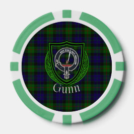 Gunn Scottish Clan Tartan & Crest ポーカーチップ