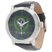 Gunn Scottish Clan Tartan & Crest 腕時計 (アングル)