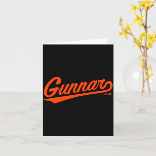 Gunnar Henderson Baltimore Text Baltimore Baseball カード (黄色い花)