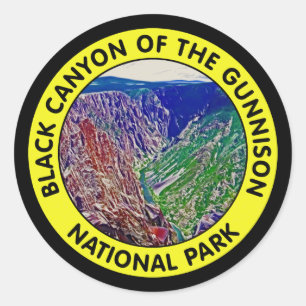Gunnisonの国立公園の黒い渓谷 ラウンドシール