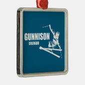 Gunnison Colorado Skier メタルオーナメント (右)
