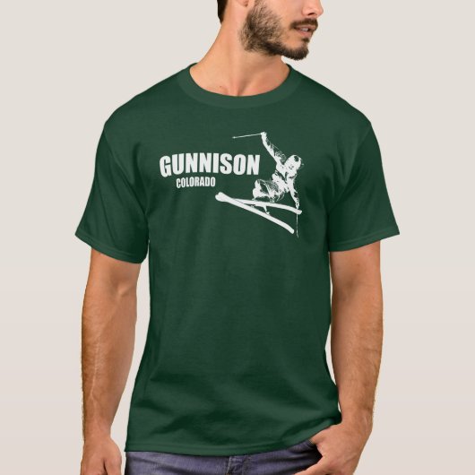 Gunnison Colorado Skier Tシャツ (正面)