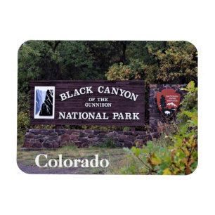 Gunnison Nationa公園コロラド州の黒い渓谷 マグネット