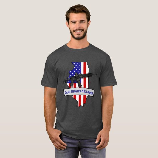 GunRights4Illinois Logo'dのTシャツ Tシャツ (正面フル)
