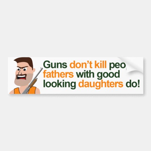 Guns4fathers バンパーステッカー (正面)