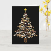 Guns Christmas Tree - Camo Print Xmas Gift For Gun カード (黄色い花)