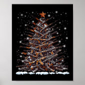 Guns Christmas Tree Funny Men Xmas For Gun Lover  ポスター (正面)