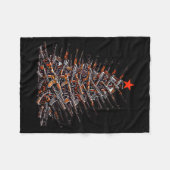 Guns Christmas Tree Funny Xmas 2025 For Gun Lover フリースブランケット (正面(横))