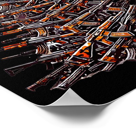 Guns Christmas Tree Funny Xmas 2025 For Gun Lover ポスター (角)