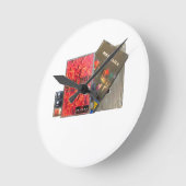 GUNS N'バラ、メタリック ラウンド壁時計 (傾斜)