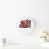 GUNS N'バラ、メタリック ラウンド壁時計 (ホーム)