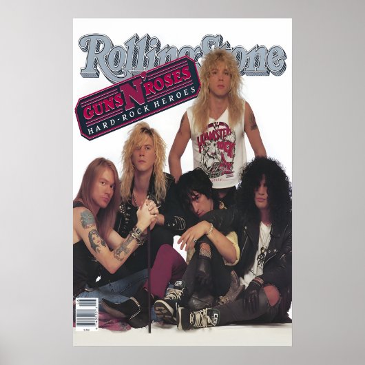 Guns N Roes's 1988 Rolling Stone Magazine Cover ポスター (正面)
