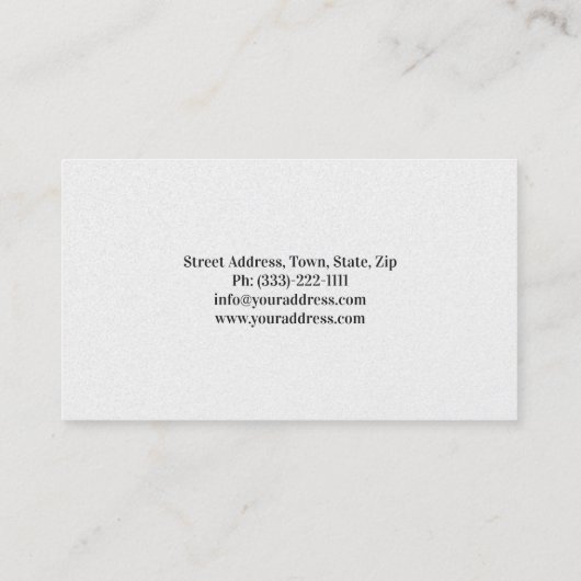 Gunsmith Shop Targetホワイト名刺 名刺 (裏面)