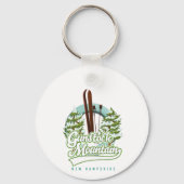 Gunstock Mountain New Hampshireスキーポスター キーホルダー (裏面)