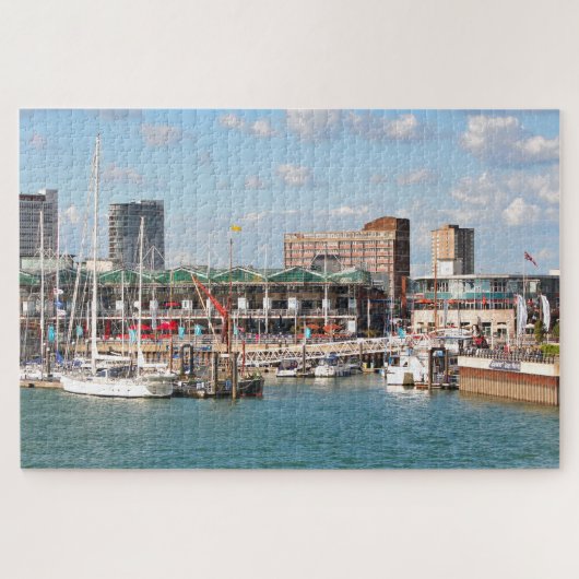 Gunwharf Quays Marina, Portsmouth,イギリス ジグソーパズル (横)