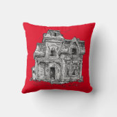 Gurd's House – モントリオールペン&インクアートBy Don Kirk クッション (裏面)