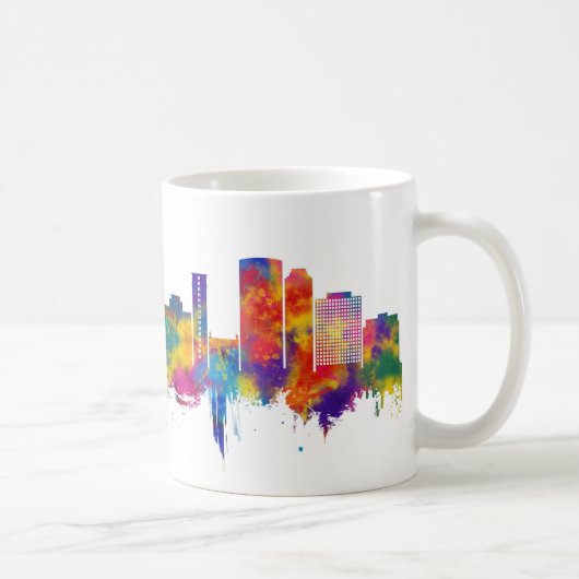 Gurgaon Haryana Skyline コーヒーマグカップ (右)
