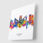 Gurgaon Haryana Skyline スクエア壁時計 (傾斜)