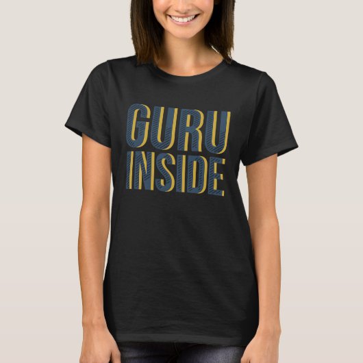 GURU INSIDE  Shaolin meditation yoga qigong tai ch Tシャツ (正面)