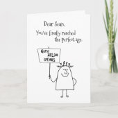 Guru Zelda名前を追加おもしろい引用文誕生日 カード (正面)