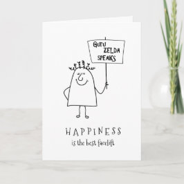 Guru Zelda名前を追加誕生日幸福挨拶 カード