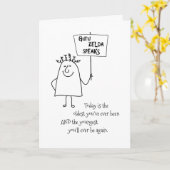 Guru Zelda話おもしろい追加の年齢誕生日挨拶 カード (黄色い花)