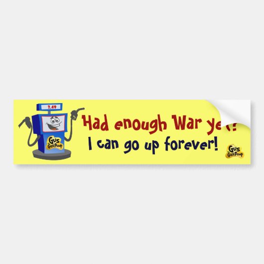 Gusガソリンスタンドのバンパーステッカー バンパーステッカー (正面)