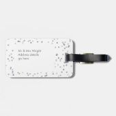 Gust パーソナライズされた 得 Silver 結婚した紙吹雪 ラゲッジタグ (裏面横)