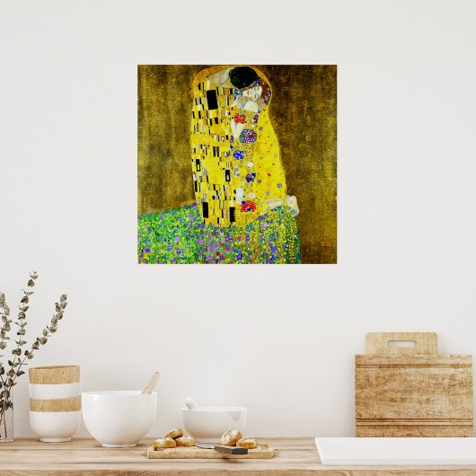 Gustavクリムトによるキス，象徴主義の画家，芸術 ポスター (キッチン)