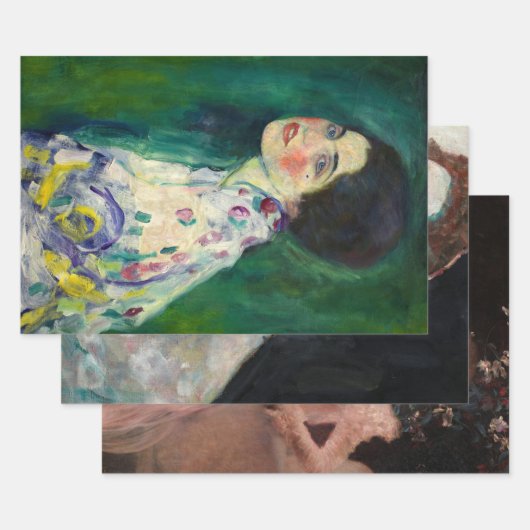 Gustavクリムトコレクション、デコページ ラッピングペーパーシート (セット)