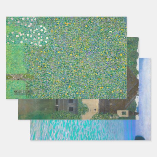 Gustavクリムトコレクション、デコページ ラッピングペーパーシート (セット)