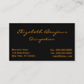 Gustavクリムトプリント～名刺 名刺 (裏面)