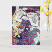 Gustavクリムトヴァージングリーティングカード カード (黄色い花)