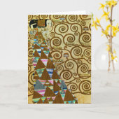 Gustavクリムト期待グリーティングカード カード (黄色い花)