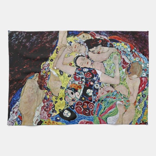 Gustavクリムト,アールヌーボー,アールデコ,vi キッチンタオル (横)