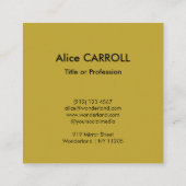 Gustavクリムト-キス- QRコード スクエア名刺 (裏面)