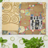 Gustavクリムト – フルフィルメント、Stoclet Frize キッチンタオル (折り畳み)