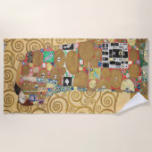 Gustavクリムト – フルフィルメント、Stoclet Frize ビーチタオル (正面)