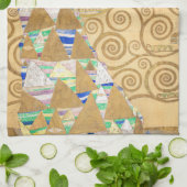 Gustavクリムト – 期待， Stoclet Frize キッチンタオル (折り畳み)