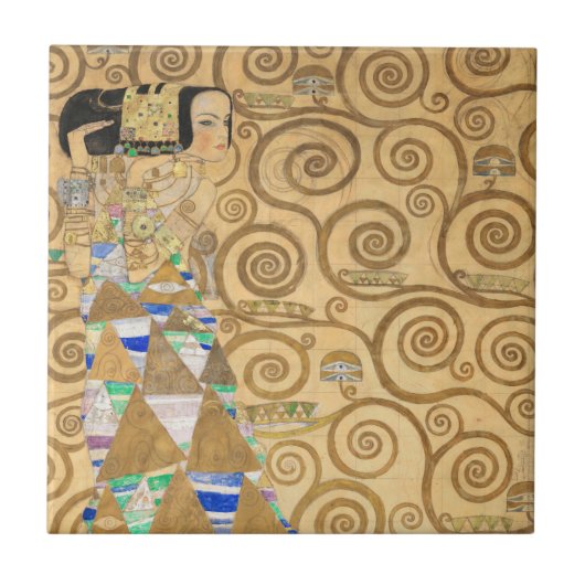 Gustavクリムト – 期待， Stoclet Frize タイル (正面)