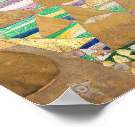 Gustavクリムト – 期待， Stoclet Frize ポスター (角)