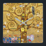 Gustavクリムト, "生命の木" スクエア壁時計<br><div class="desc">私はクリムトが好きな人のためにこの製品を作りました。</div>