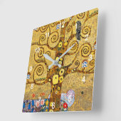 Gustavクリムト, "生命の木" スクエア壁時計 (傾斜)
