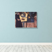 Gustavクリムト – 音楽 キャンバスプリント (インサイチュ (ウッドフロア))