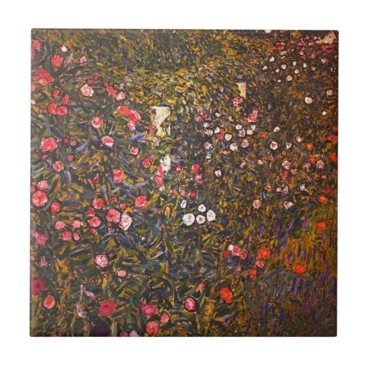 Gustavクリムト// Italenische Gartenlandschaft タイル (正面)