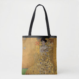 Gustav Klimt – Adele Bloch-Bauer – Custom Text  トートバッグ